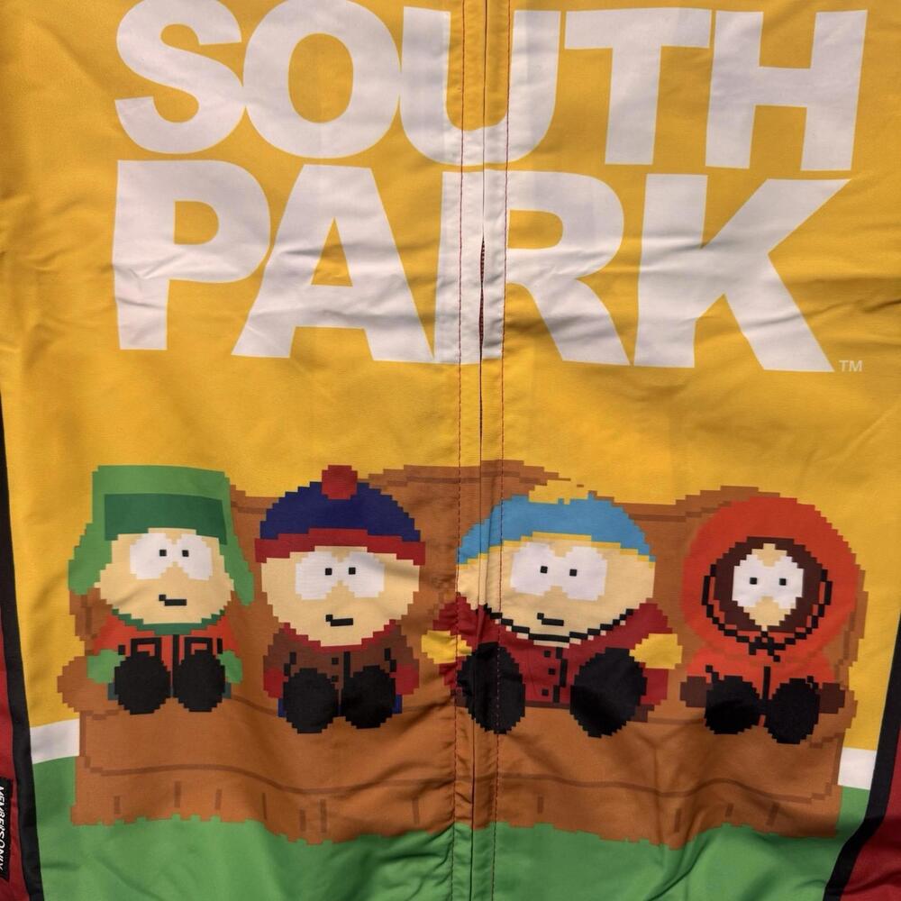 Members Only South Park Jacket Graphic Cartoon Streetwear Red Size M NWT - Picture 9 of 9